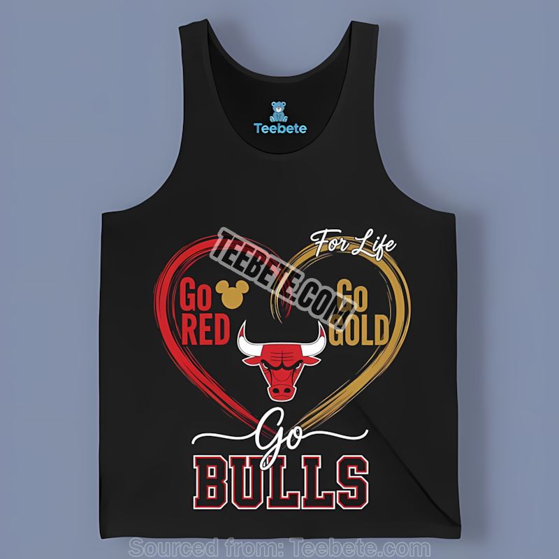 Chicago Bulls Go Red Go Gold Awareness Unisex Tanktop Chicago Bulls Go Red Go Gold Awareness Unisex Tanktop