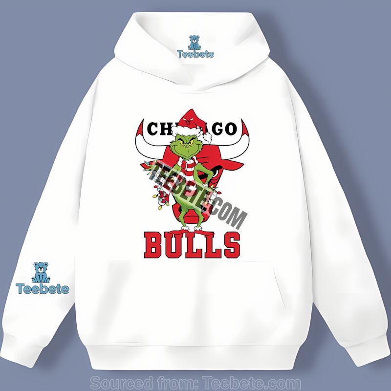 Chicago Bulls Grinch Steals Christmas Cotton Hoodie Chicago Bulls Grinch Steals Christmas Cotton Hoodie
