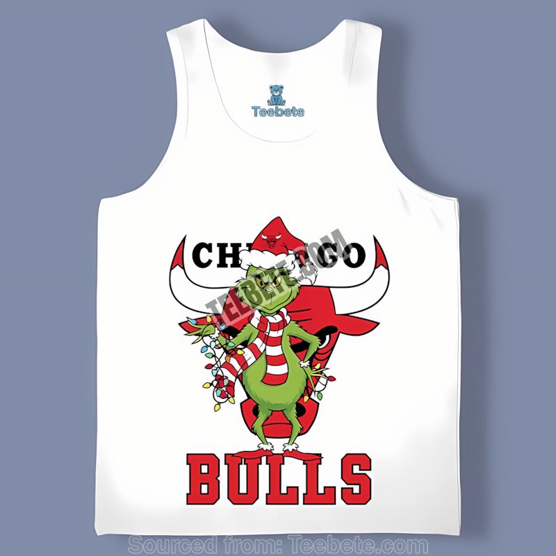 Chicago Bulls Grinch Steals Christmas Cotton Tanktop Chicago Bulls Grinch Steals Christmas Cotton Tanktop