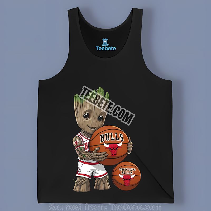 Chicago Bulls Groot Powers Up Basketball Tanktop Chicago Bulls Groot Powers Up Basketball Tanktop