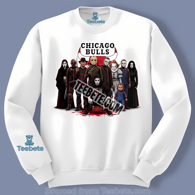Chicago Bulls Halloween Horror Legends Color Long Sleeve Chicago Bulls Halloween Horror Legends Color Long Sleeve