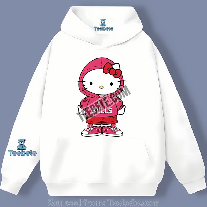 Chicago Bulls Hello Kitty Cute Spirit Hoodie Chicago Bulls Hello Kitty Cute Spirit Hoodie