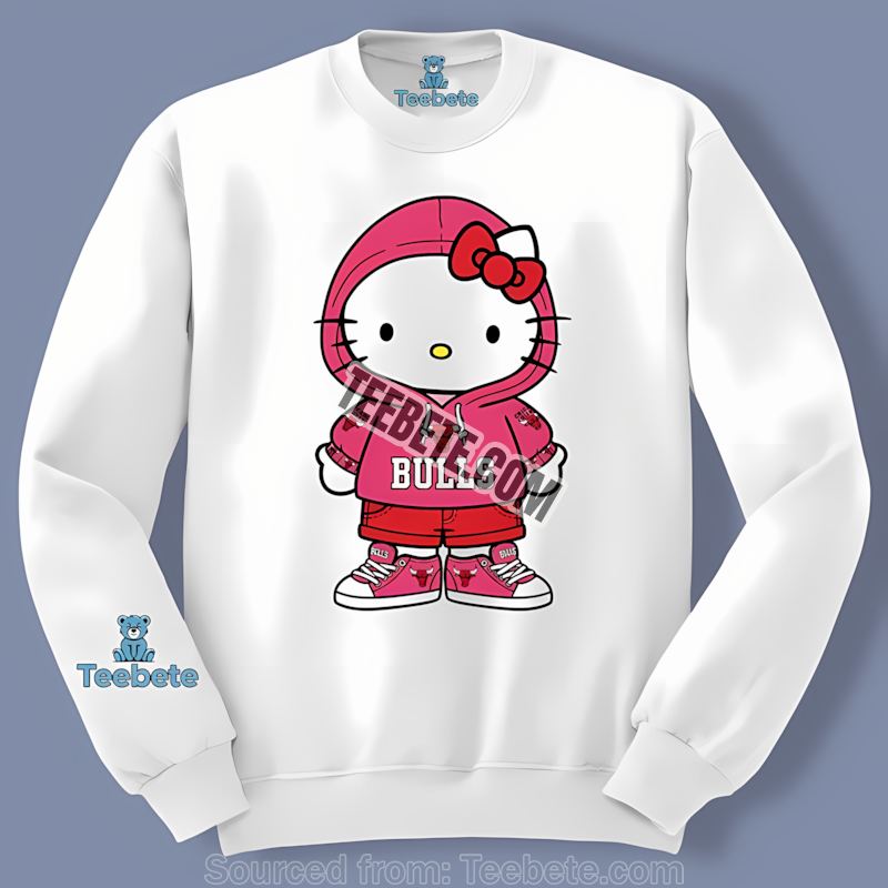 Chicago Bulls Hello Kitty Cute Spirit Long Sleeve Chicago Bulls Hello Kitty Cute Spirit Long Sleeve