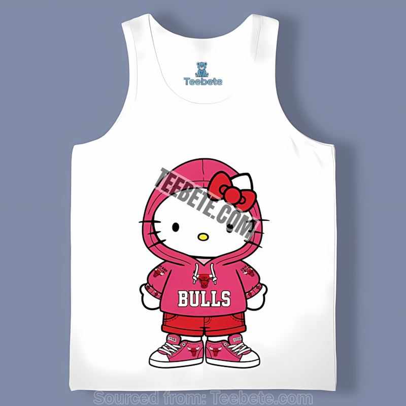 Chicago Bulls Hello Kitty Cute Spirit Tanktop Chicago Bulls Hello Kitty Cute Spirit Tanktop