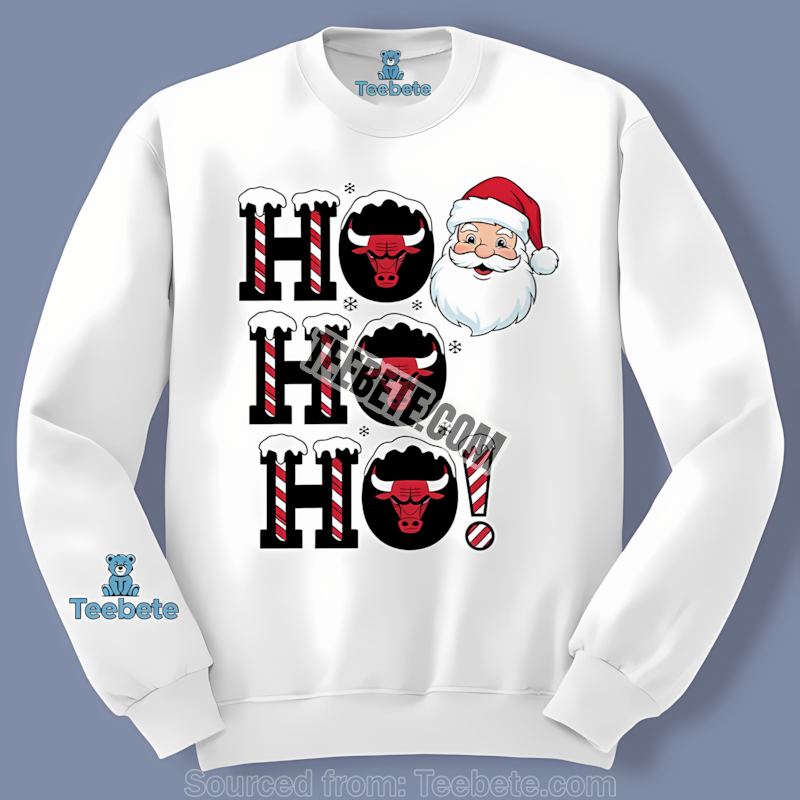 Chicago Bulls Ho Ho Ho Santa Is Coming Long Sleeve Chicago Bulls Ho Ho Ho Santa Is Coming Long Sleeve