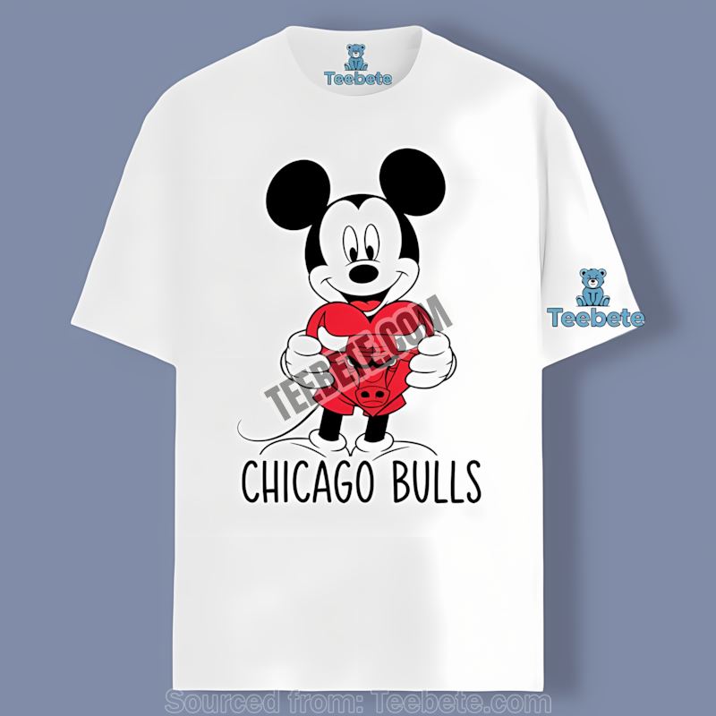 Chicago Bulls Mickey Heart Fan Retro Shirt