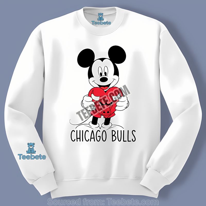 Chicago Bulls Mickey Heart Fan Retro Long Sleeve Chicago Bulls Mickey Heart Fan Retro Long Sleeve