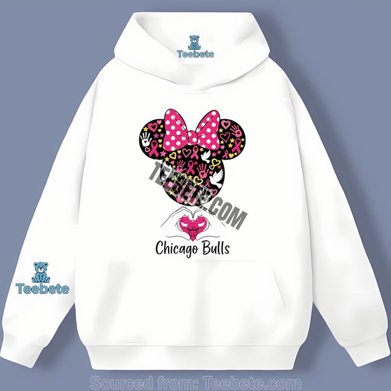 Chicago Bulls Minnie Mouse Breast Cancer Hope Hoodie Chicago Bulls Minnie Mouse Breast Cancer Hope Hoodie