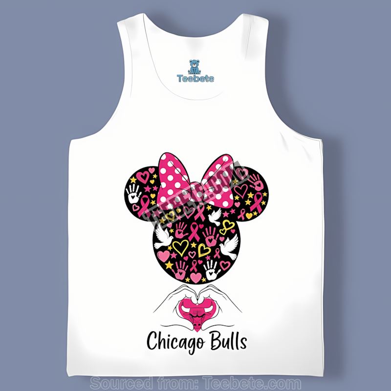 Chicago Bulls Minnie Mouse Breast Cancer Hope Tanktop Chicago Bulls Minnie Mouse Breast Cancer Hope Tanktop