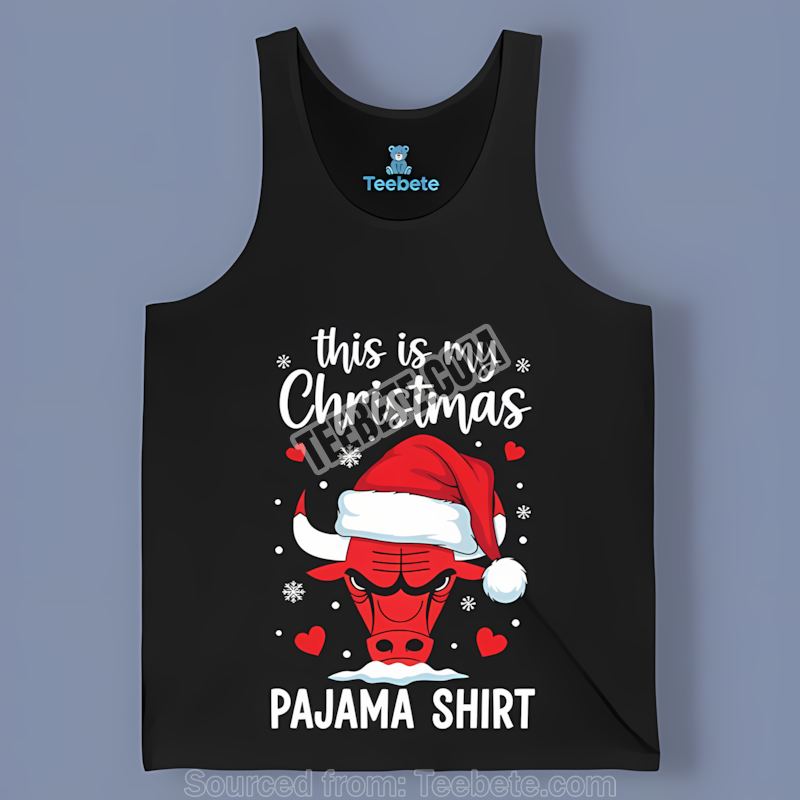 Chicago Bulls Pajama Mode Christmas Adults Tanktop Chicago Bulls Pajama Mode Christmas Adults Tanktop