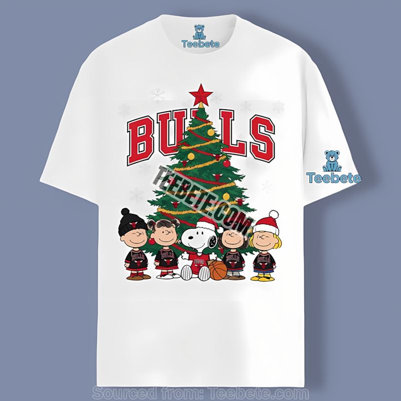 Chicago Bulls Peanuts Celebrate Christmas Vintage Shirt