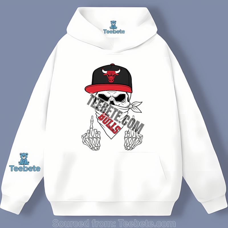 Chicago Bulls Skull Bandana Grit Classic Hoodie Chicago Bulls Skull Bandana Grit Classic Hoodie