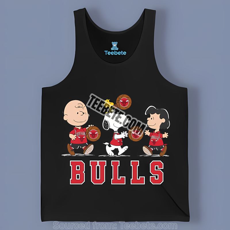 Chicago Bulls Snoopy And Charlie Brown Game Time Tanktop Chicago Bulls Snoopy And Charlie Brown Game Time Tanktop
