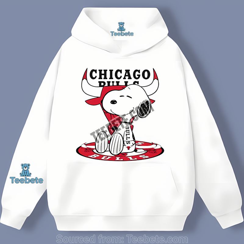 Chicago Bulls Snoopy With Tattoo Arm Logo Hoodie Chicago Bulls Snoopy With Tattoo Arm Logo Hoodie