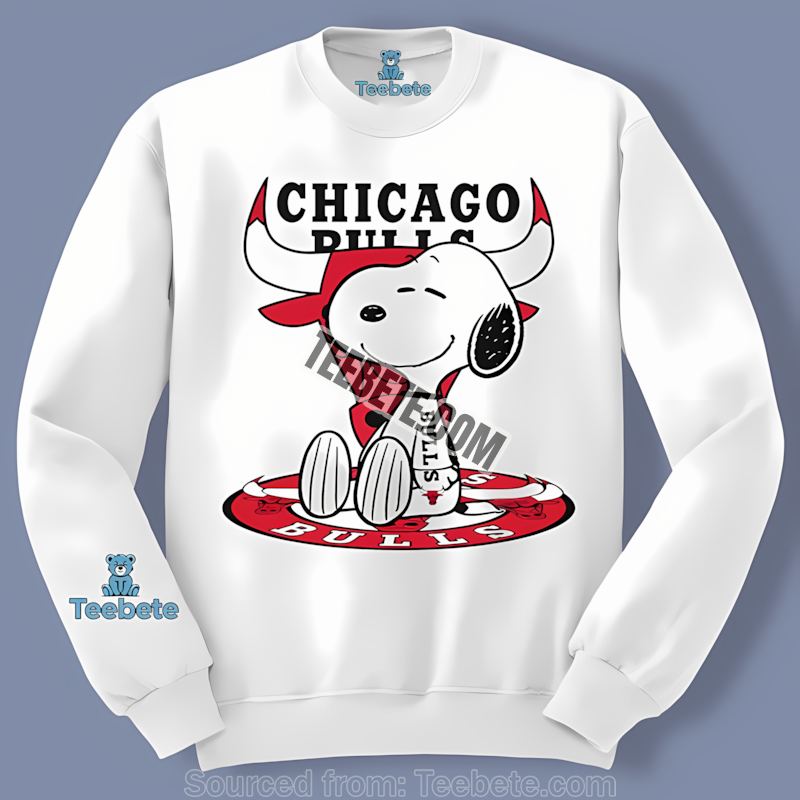 Chicago Bulls Snoopy With Tattoo Arm Logo Long Sleeve Chicago Bulls Snoopy With Tattoo Arm Logo Long Sleeve