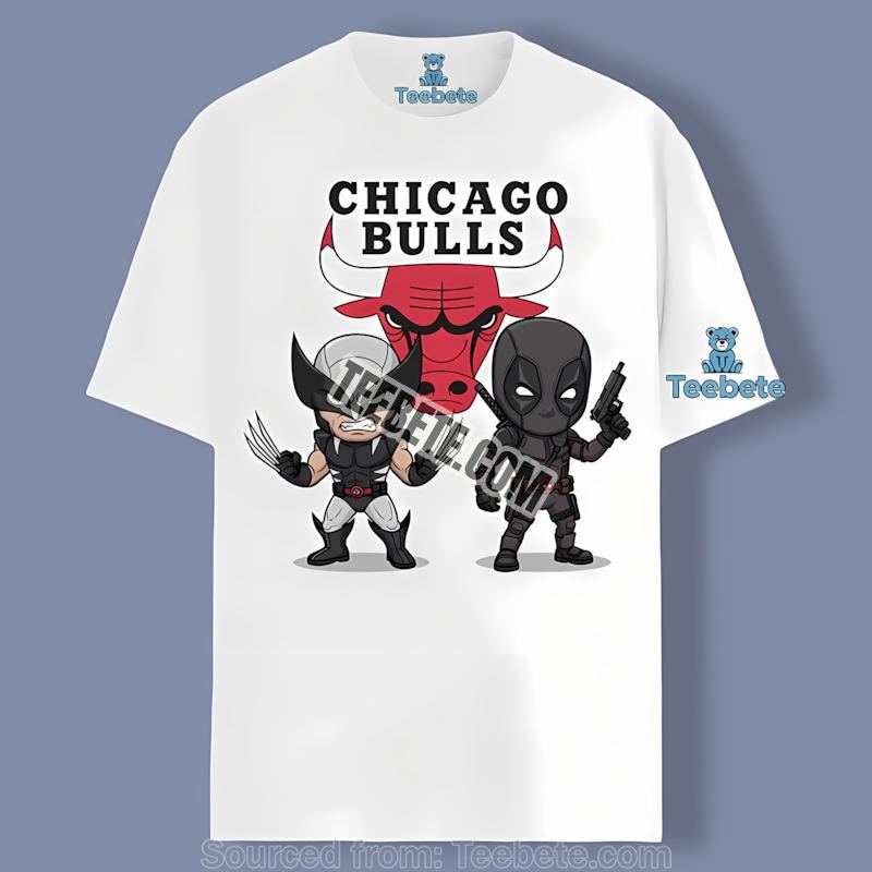Chicago Bulls Wolverine Meets Deadpool Shirt