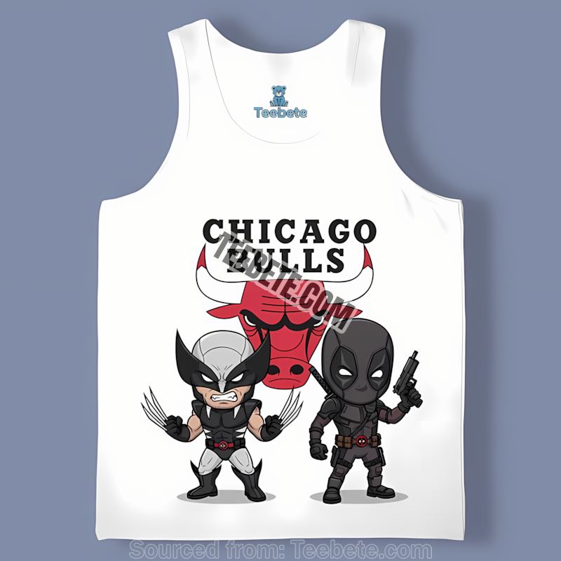 Chicago Bulls Wolverine Meets Deadpool Tanktop Chicago Bulls Wolverine Meets Deadpool Tanktop
