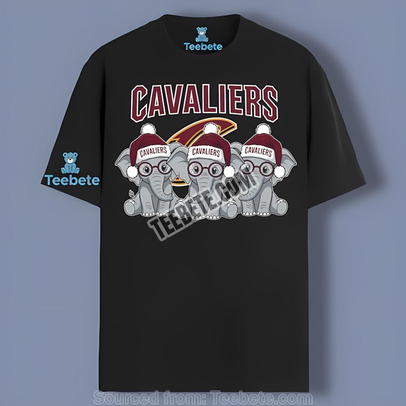 Christmas Elephants Cleveland Cavaliers Graphic Shirt