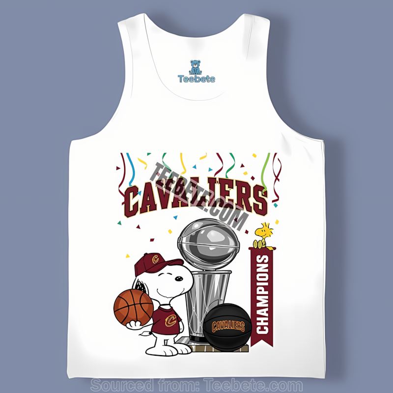 Cleveland Cavaliers Champions Snoopy Celebration Retro Tanktop Cleveland Cavaliers Champions Snoopy Celebration Retro Tanktop