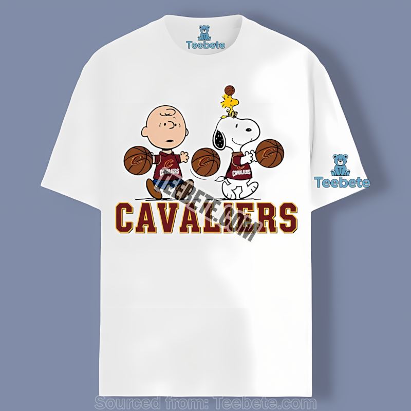 Cleveland Cavaliers Charlie Brown And Snoopy Together Retro Shirt