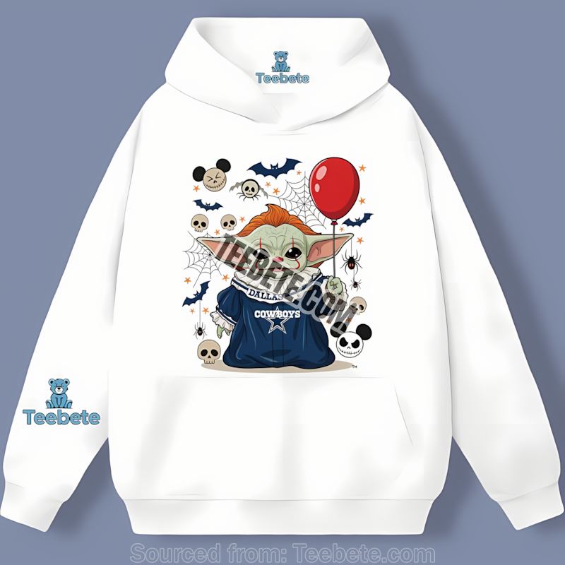 Dallas Cowboys Baby Yoda Pennywise Halloween Hoodie Dallas Cowboys Baby Yoda Pennywise Halloween Hoodie