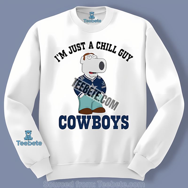 Dallas Cowboys Brian Griffin Chill Guy Long Sleeve Dallas Cowboys Brian Griffin Chill Guy Long Sleeve