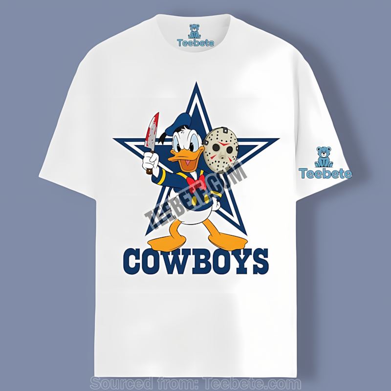 Dallas Cowboys Donald Duck Jason Mask Halloween Shirt