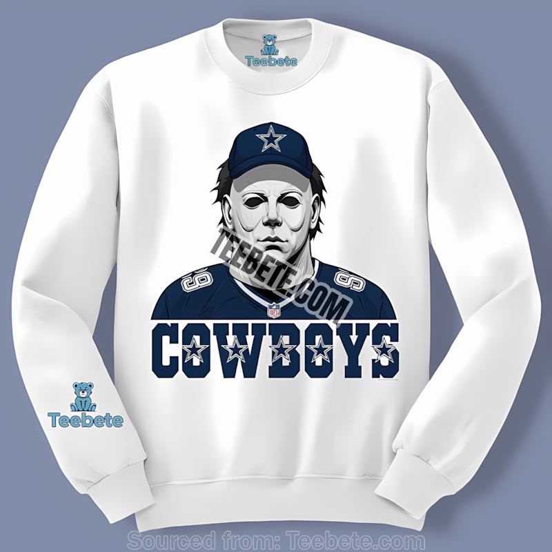 Dallas Cowboys Michael Myers Spooky Long Sleeve Dallas Cowboys Michael Myers Spooky Long Sleeve