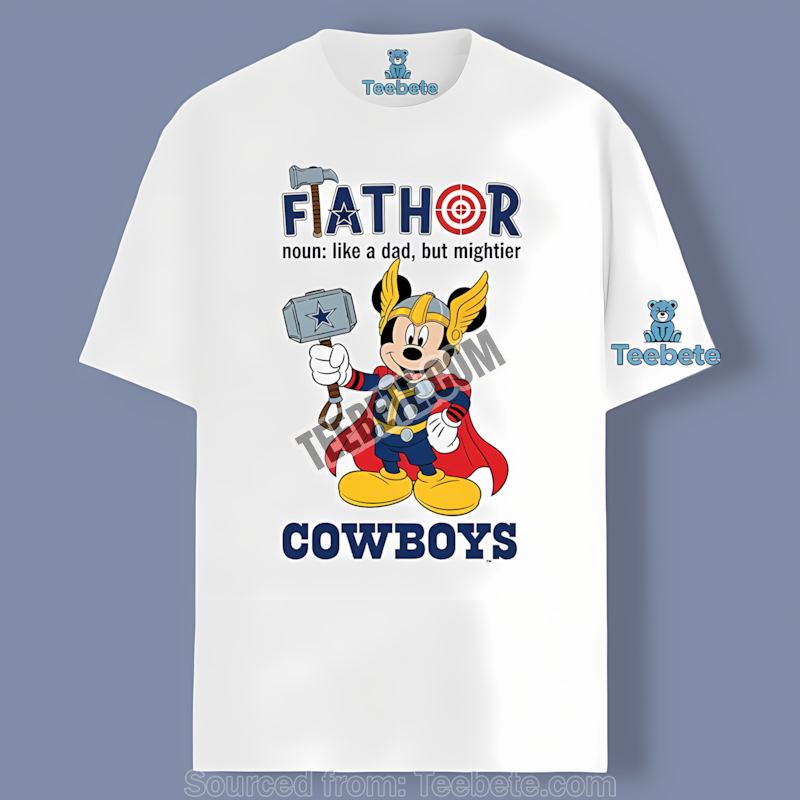 Dallas Cowboys Mickey Mouse Fathor Shirt