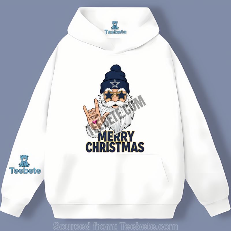 Dallas Cowboys Rock Santa Merry Christmas Hoodie Dallas Cowboys Rock Santa Merry Christmas Hoodie