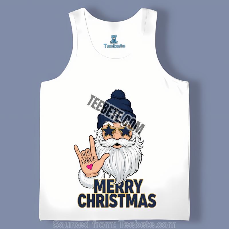 Dallas Cowboys Rock Santa Merry Christmas Tanktop Dallas Cowboys Rock Santa Merry Christmas Tanktop