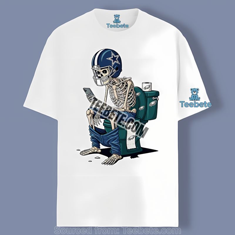 Dallas Cowboys Skeleton Toilet Eagles Rivalry Shirt