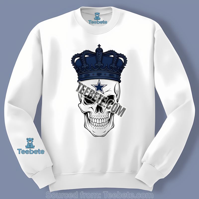 Dallas Cowboys Skull Crown Dark Grunge Long Sleeve Dallas Cowboys Skull Crown Dark Grunge Long Sleeve