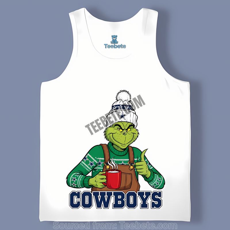 Dallas Cowboys The Grinch Winter Hot Cocoa Holiday Tanktop Dallas Cowboys The Grinch Winter Hot Cocoa Holiday Tanktop