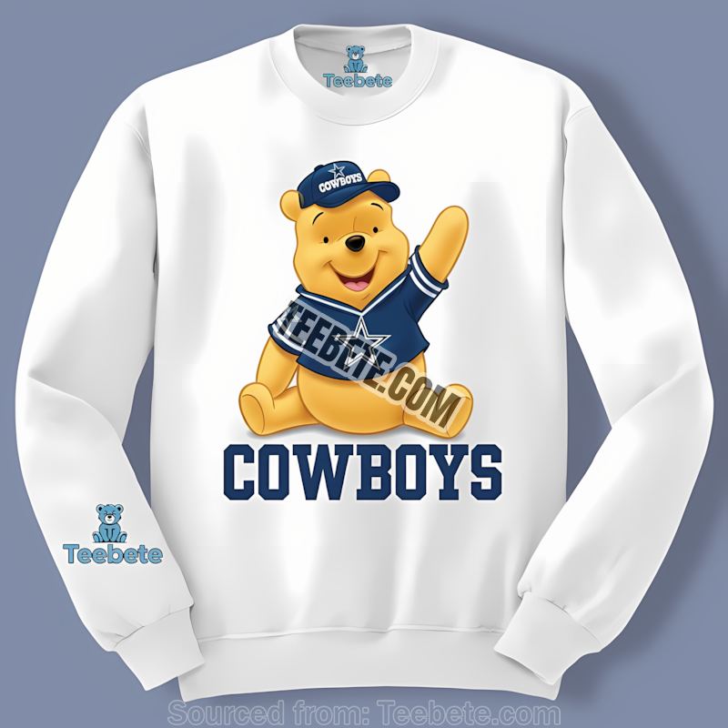 Dallas Cowboys Winnie The Pooh Football Team Spirit Long Sleeve Dallas Cowboys Winnie The Pooh Football Team Spirit Long Sleeve