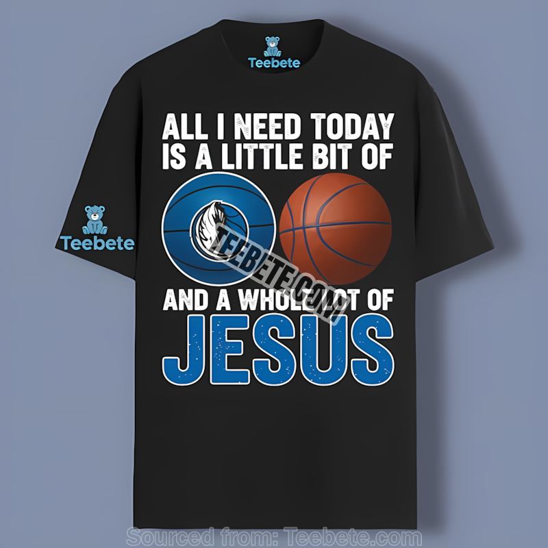 Dallas Mavericks Basketball And Jesus Cotton Shirt