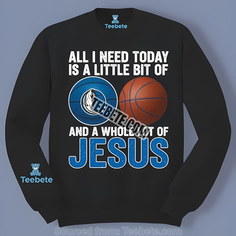 Dallas Mavericks Basketball And Jesus Cotton Long Sleeve Dallas Mavericks Basketball And Jesus Cotton Long Sleeve