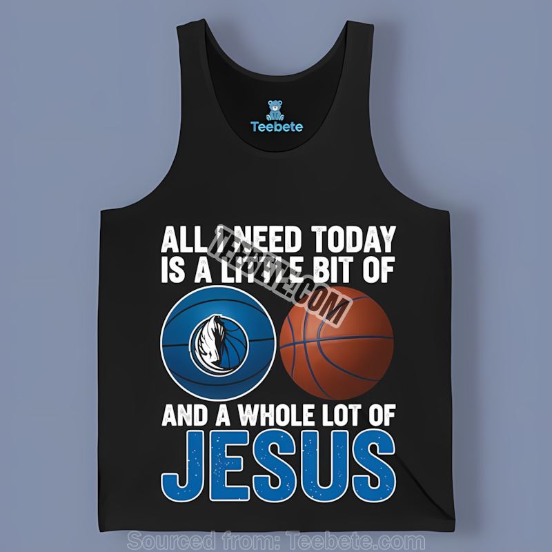 Dallas Mavericks Basketball And Jesus Cotton Tanktop Dallas Mavericks Basketball And Jesus Cotton Tanktop