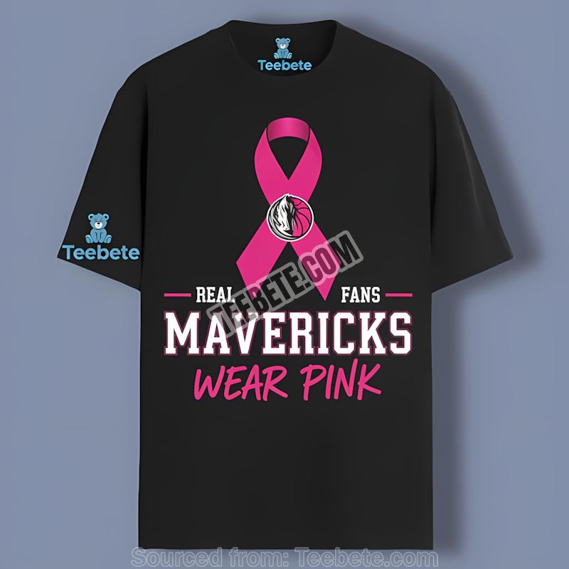Dallas Mavericks Breast Cancer Awareness Fans Wear Pink Cotton Shirt