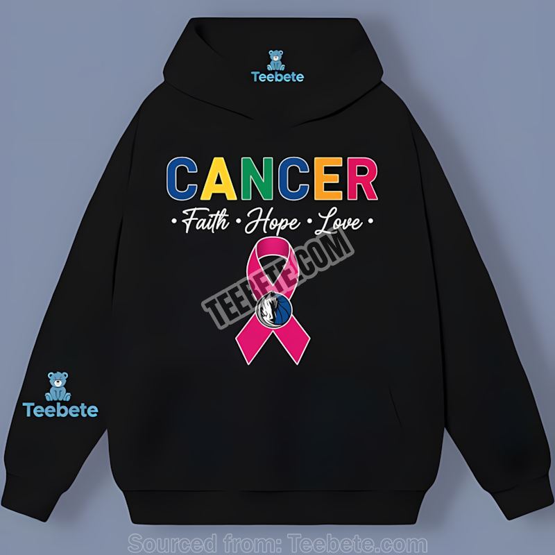 Dallas Mavericks Cancer Awareness Faith Hope Love Crewneck Hoodie Dallas Mavericks Cancer Awareness Faith Hope Love Crewneck Hoodie