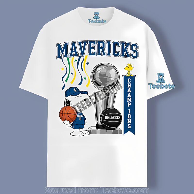Dallas Mavericks Champions Snoopy Celebration Vintage Shirt