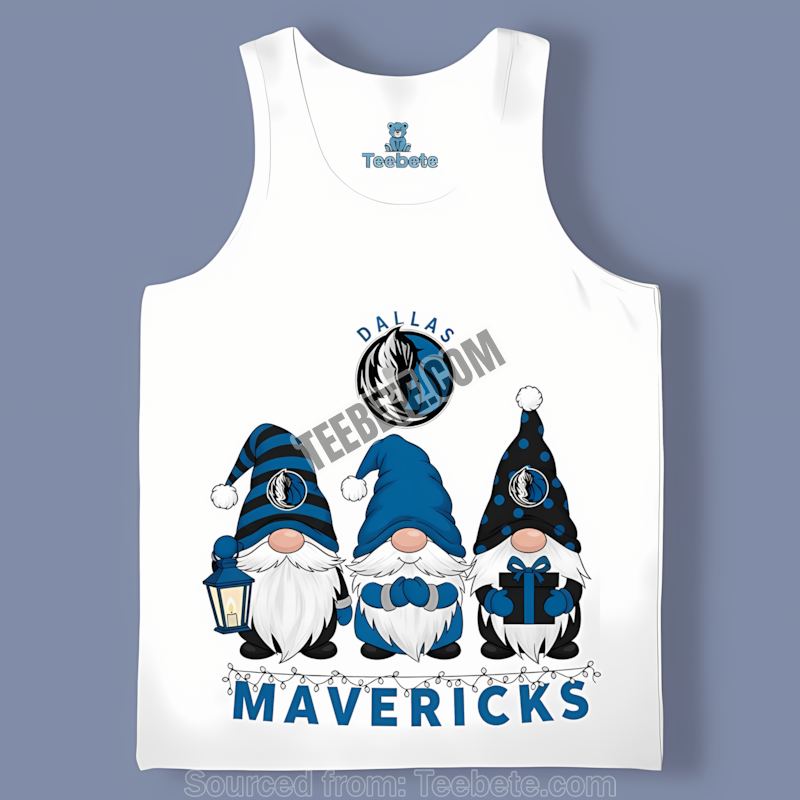 Dallas Mavericks Christmas Gnomes Crewneck Tanktop Dallas Mavericks Christmas Gnomes Crewneck Tanktop