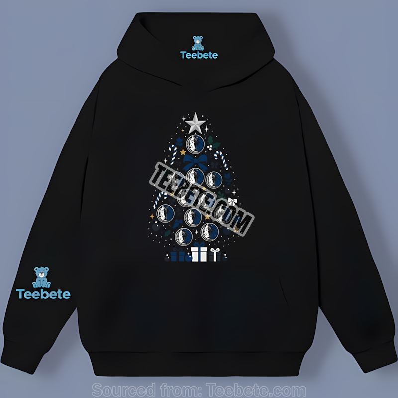 Dallas Mavericks Christmas Tree Logo Slim Fit Hoodie Dallas Mavericks Christmas Tree Logo Slim Fit Hoodie