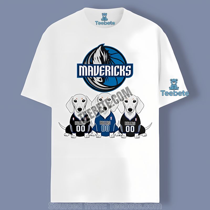 Dallas Mavericks Dachshund Retro Fan Tee