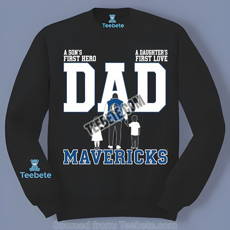 Dallas Mavericks Dad Fathers Day A Sons Hero Daughters Love Graphic Long Sleeve Dallas Mavericks Dad Fathers Day A Sons Hero Daughters Love Graphic Long Sleeve