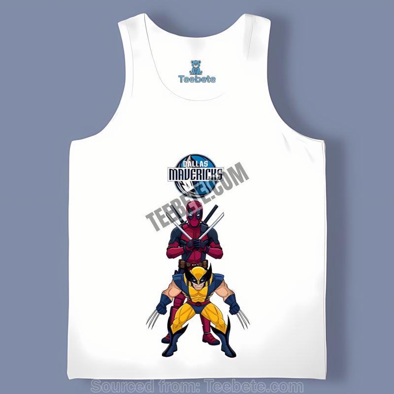 Dallas Mavericks Deadpool Wolverine Crossover Casual Tanktop Dallas Mavericks Deadpool Wolverine Crossover Casual Tanktop