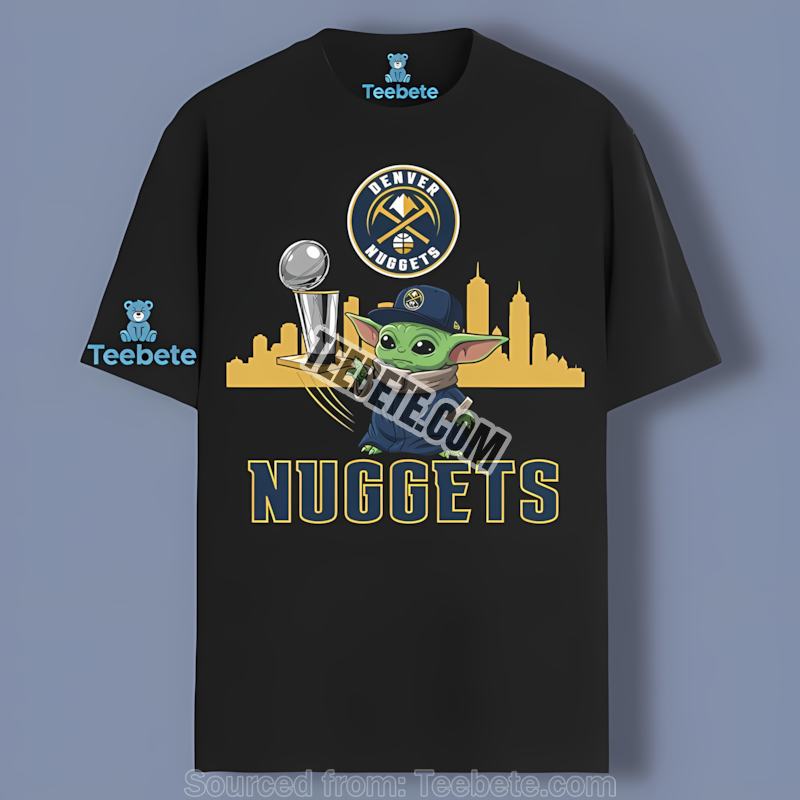 Denver Nuggets Baby Yoda Holding World Series Trophy Long Sleeve Shirt
