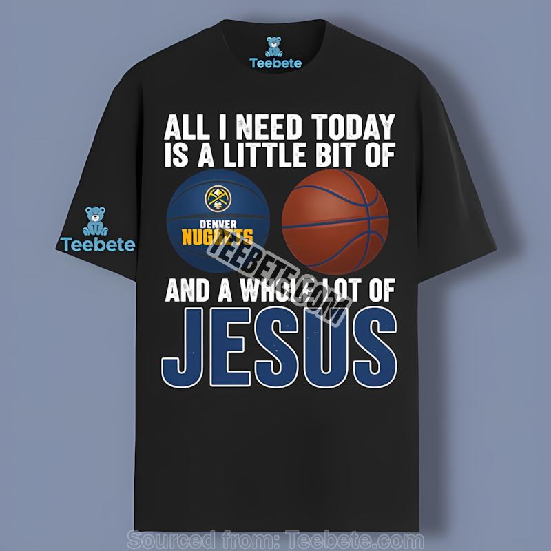 Denver Nuggets Basketball And Jesus Mens Graphic Tee