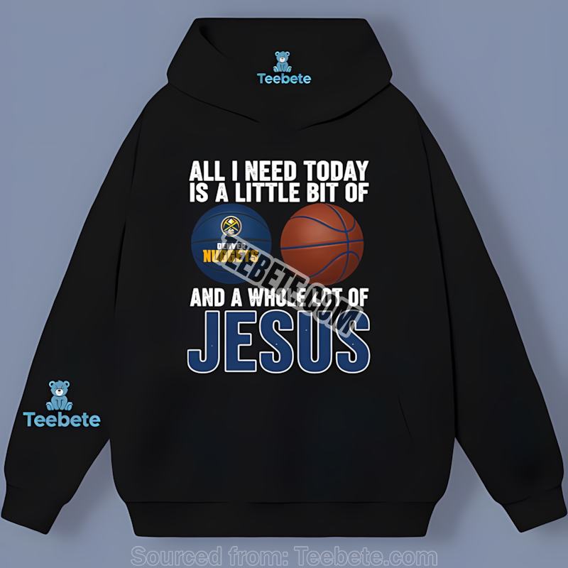 Denver Nuggets Basketball And Jesus Mens Graphic Hoodie Denver Nuggets Basketball And Jesus Mens Graphic Hoodie