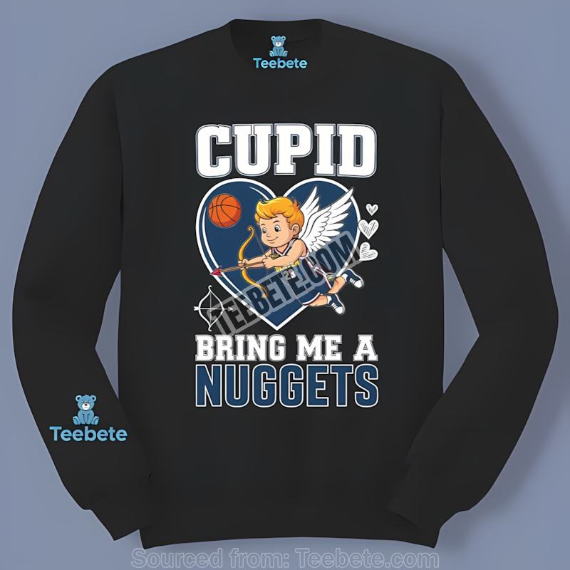 Denver Nuggets Cupid Valentines Mens Graphic Long Sleeve Gift Denver Nuggets Cupid Valentines Mens Graphic Long Sleeve Gift